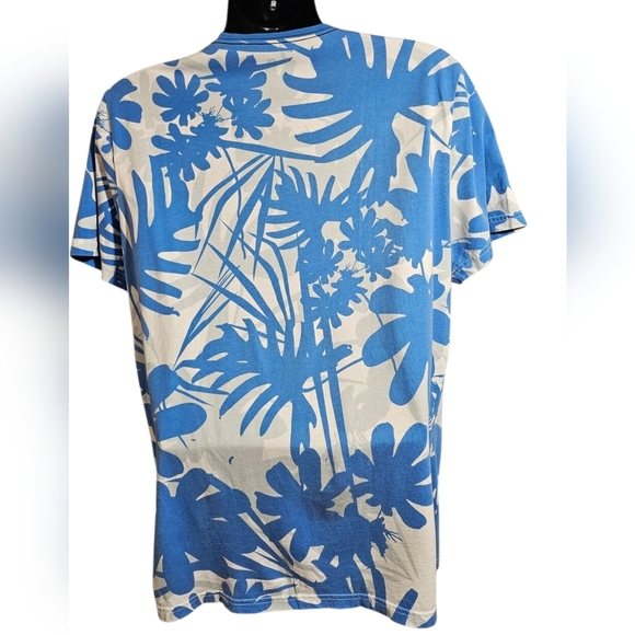 MMQ x Puma Blue White Palm Resort T Shirt Men XL - Picture 2 of 7